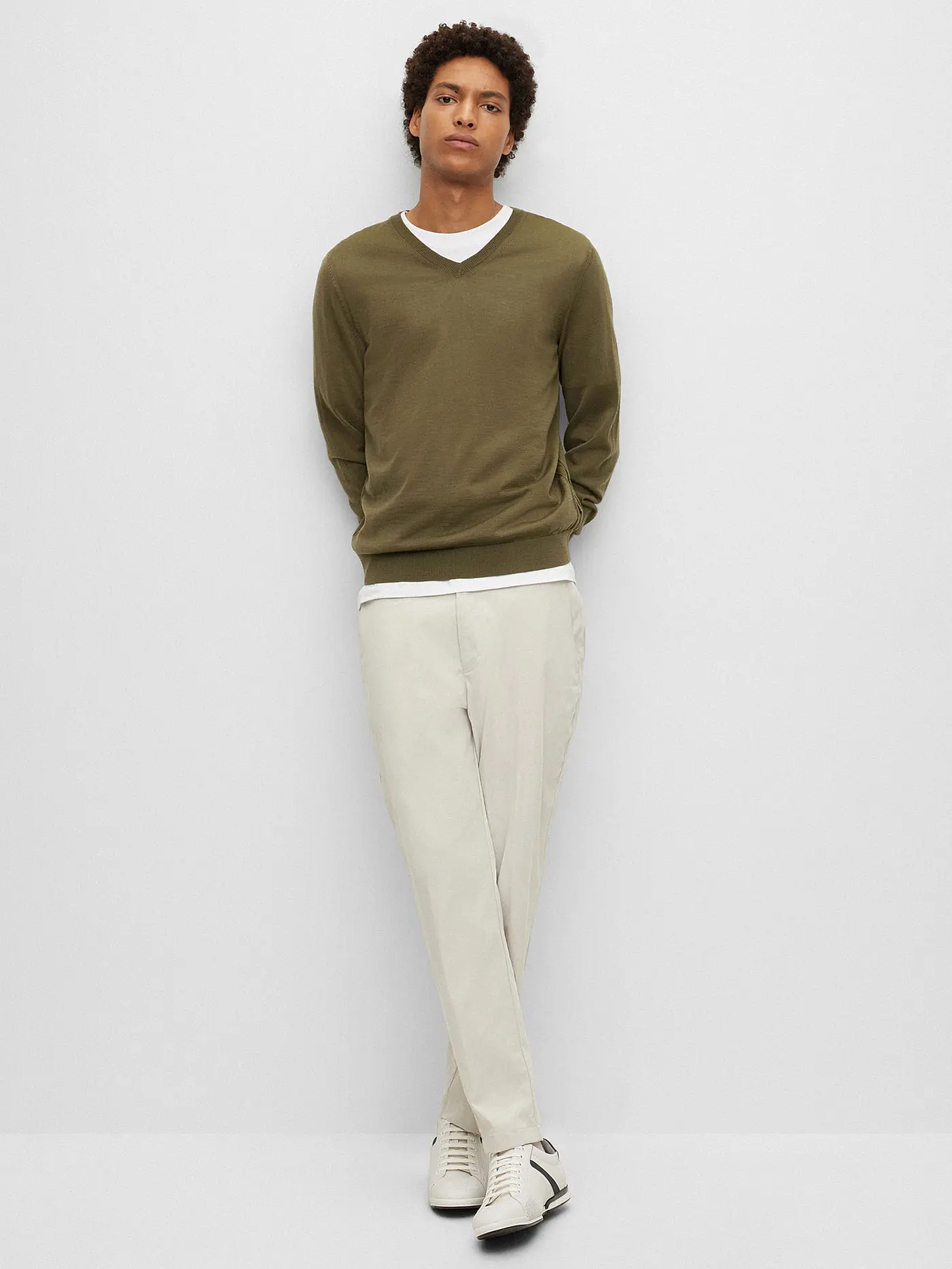 BOSS | Pullover Slim Fit MELBA | grün